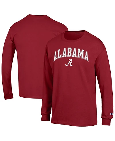 Champion Men's Crimson Alabama Crimson Tide Arch Over Logo Long Sleeve T-Shirt