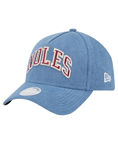 New Era Women's Denim Florida State Seminoles A-Frame 9FORTY Adjustable Hat
