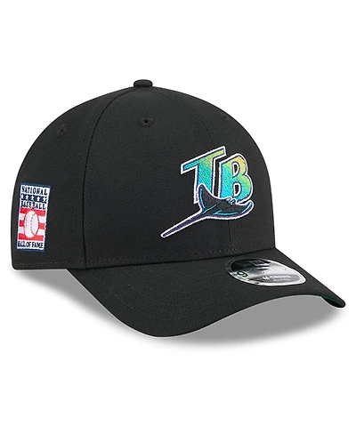 New Era Men's Black Tampa Bay Rays Baseball Hall of Fame 9FORTY M-Crown Adjustable Hat