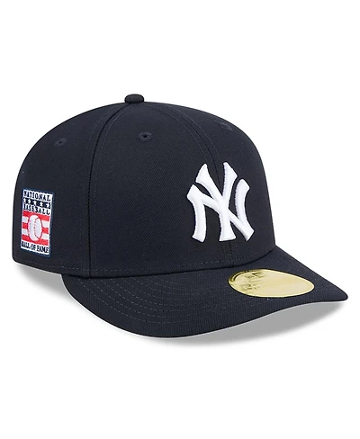 New Era Men's Navy York Yankees Baseball Hall of Fame 59FIFTY Low Profile Fitted Hat
