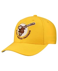 Mitchell & Ness Men's and Women's Yellow San Diego Padres Basic Coop Pro Adjustable Hat