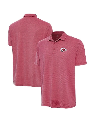 Antigua Men's Heather Red Kansas City Chiefs Scheme Polo Shirt