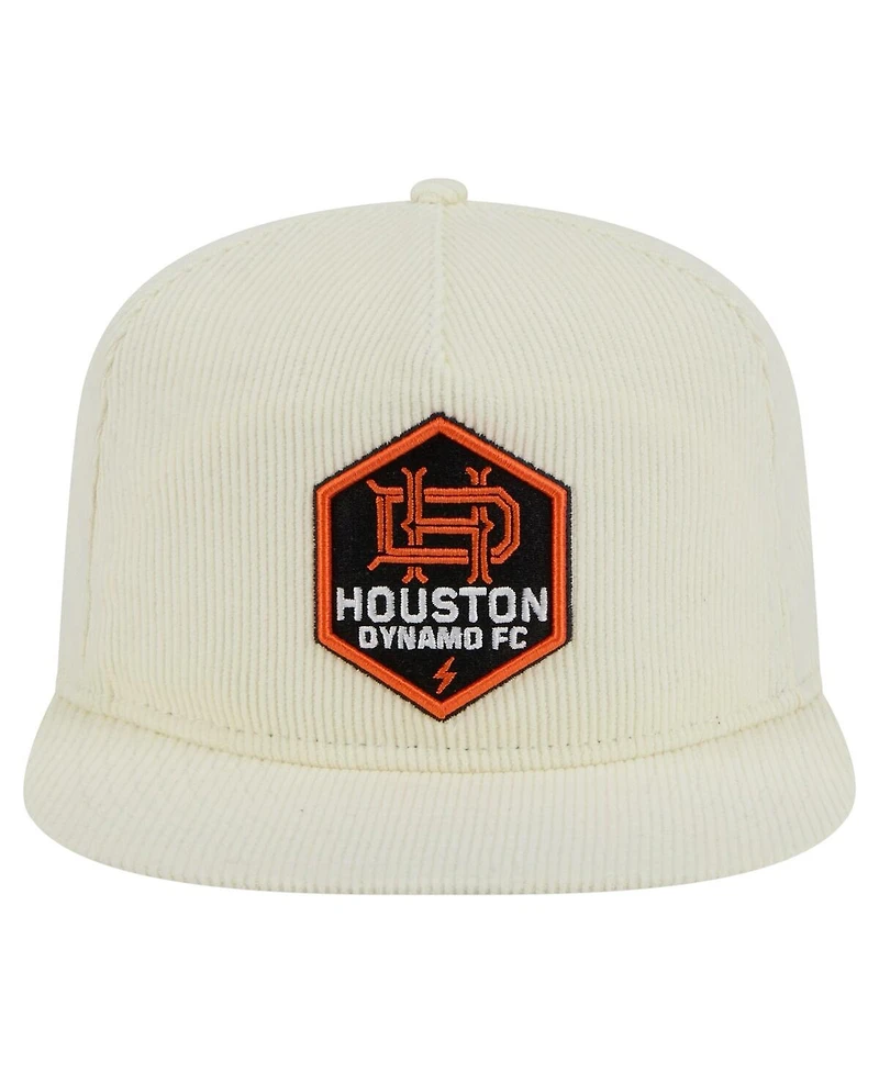New Era Men's  Cream Houston Dynamo Fc 2025 Kickoff Snapback Golfer Hat