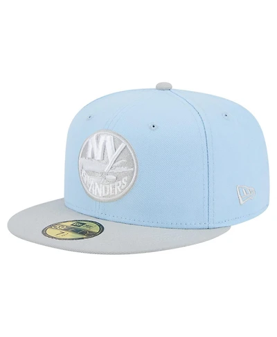 New Era Men's Light Blue/Gray New York Islanders Color Pack Two-Tone 59FIFTY Fitted Hat