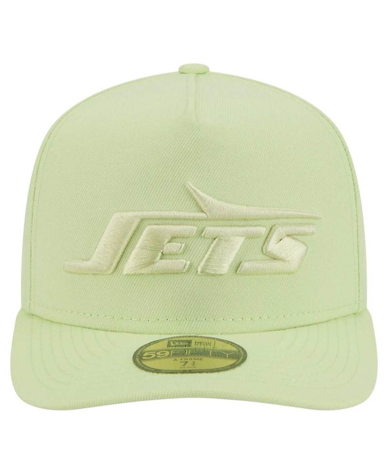 New Era Men's Green York Jets Color Pack A-Frame 59FIFTY Fitted Hat