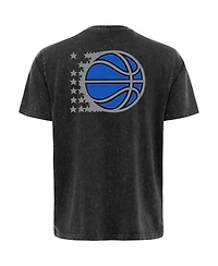 Sportiqe Men's and Women's Black Orlando Magic Rock Roll Collection Angus Premium Mineral Wash T-Shirt