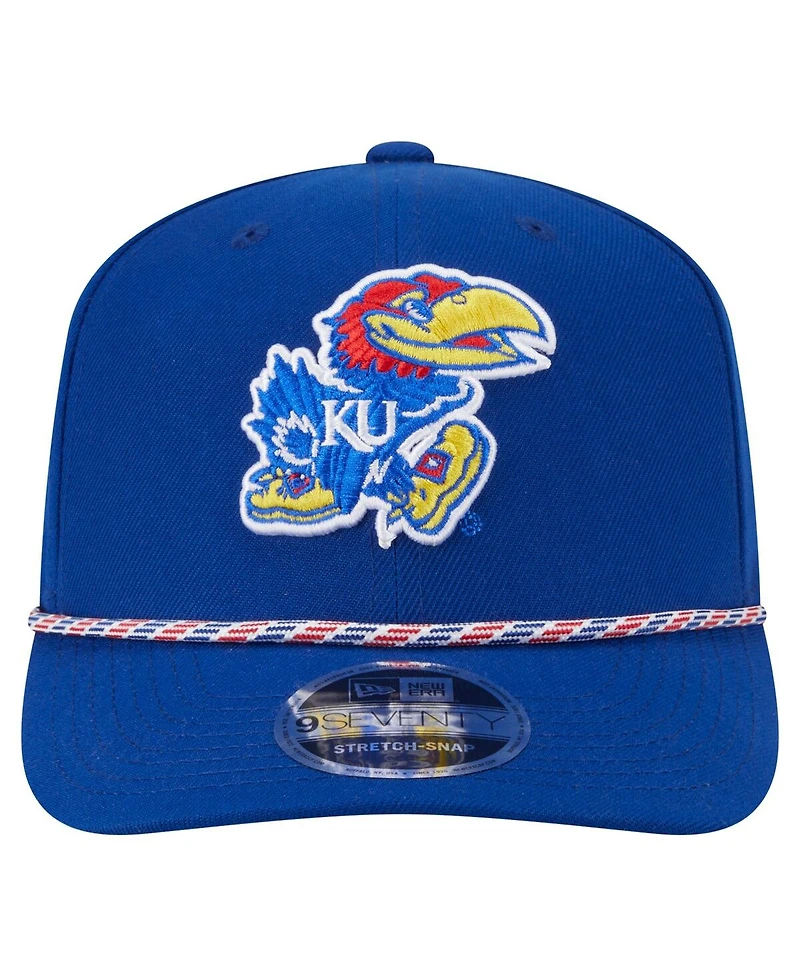 New Era Men's Royal Kansas Jayhawks Game Day Multi-Rope 9SEVENTY Stretch-Snap Hat