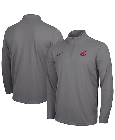 Nike Men's Gray Washington State Cougars Intensity Performance Quarter-Zip Pullover