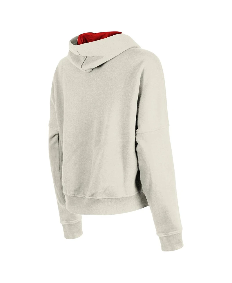 New Era Women's Cream San Francisco 49ers 3rd Down Historic Pullover Hoodie