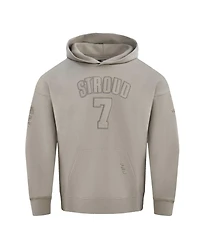 Pro Standard Men's C.j. Stroud Tan Houston Texans Player Name Number Pullover Hoodie