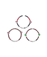 Foco Boston Red Sox 3-Pack Friendship Bracelet Set