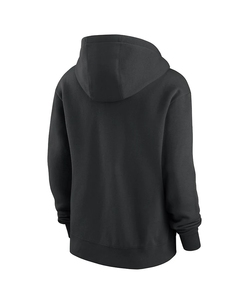 Nike Women's Black New York Jets Wordmark Club Fleece Pullover Hoodie
