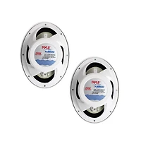 Pyle Dual 6'' x 9'' Water Resistant Marine Speakers, 2-Way Full Range Stereo Sound, 260 Watt, White