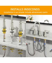 Sugift Bathroom Faucet, 8 Inch Widespread Bathroom Sink Faucet for Vanity