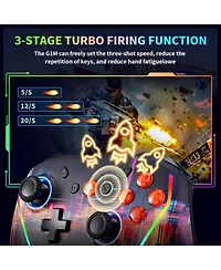 Nbcp Wireless Switch 2 Controller for Switch/Lite/Oled with Mouse Touch Back Buttons, Programmable, Turbo Function, 6-Axis Gyro, Wake