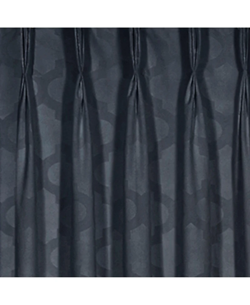 Kate Aurora 2 Pack Windsor Pinch Pleat/Rod Pocket/Back Tab Quatrefoil Window Curtain Panels