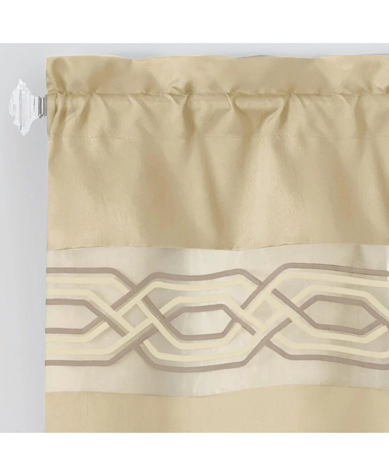 Kate Aurora Pacifico Rod Pocket Embroidered Window Valance
