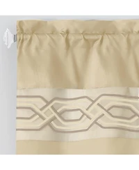 Kate Aurora Pacifico Rod Pocket Embroidered Window Valance