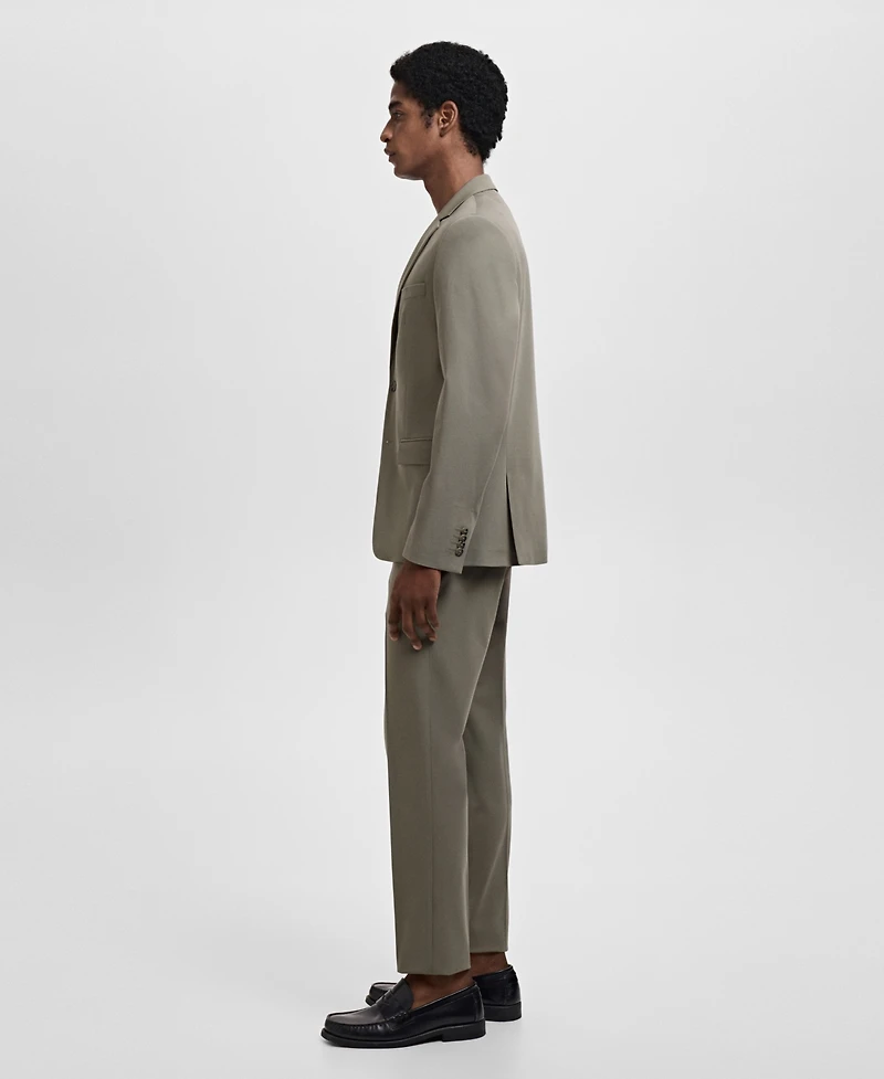 Mango Men's Stretch Fabric Super Slim-Fit Suit Pants