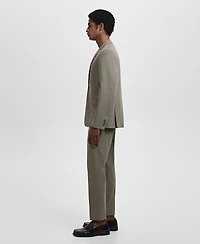 Mango Men's Stretch Fabric Super Slim-Fit Suit Pants