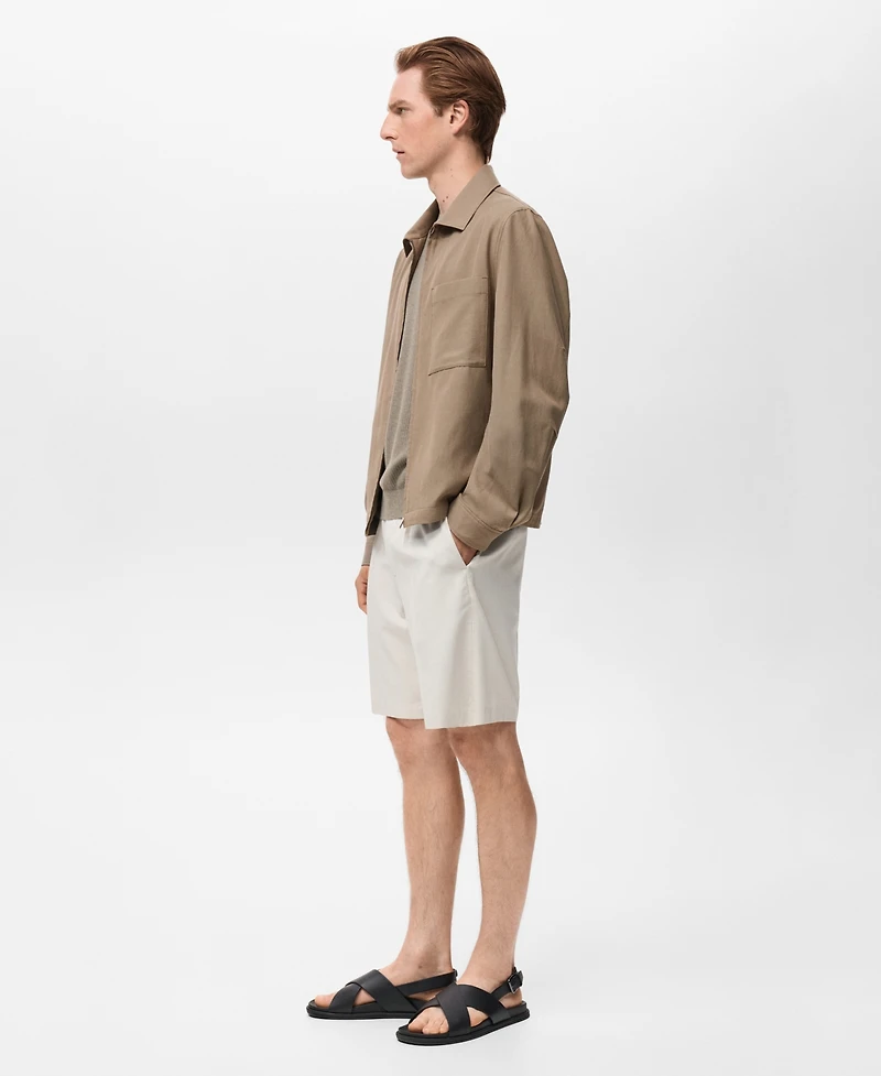 Mango Men's Pockets Lyocell Jacket