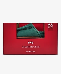 Charter Club Women's Faux Shearling Slide Slippers, Macy's Exclusive