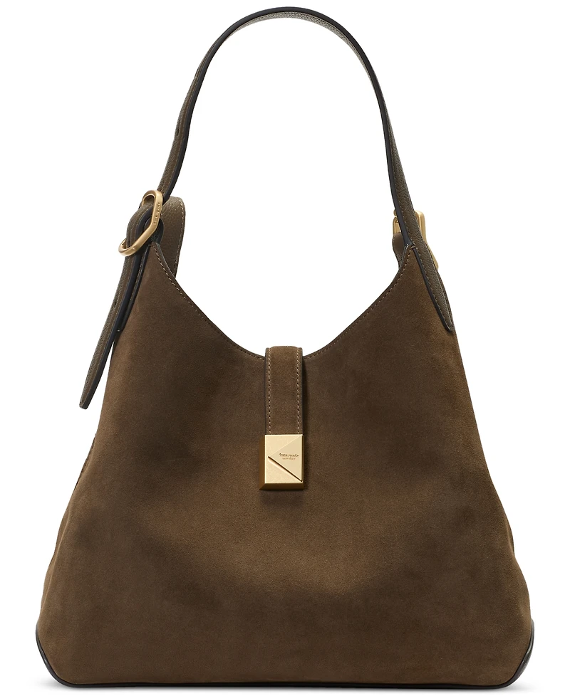 kate spade new york Deco Small Pebbled Leather & Suede Crossbody Tote