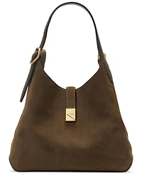 kate spade new york Deco Small Pebbled Leather & Suede Crossbody Tote