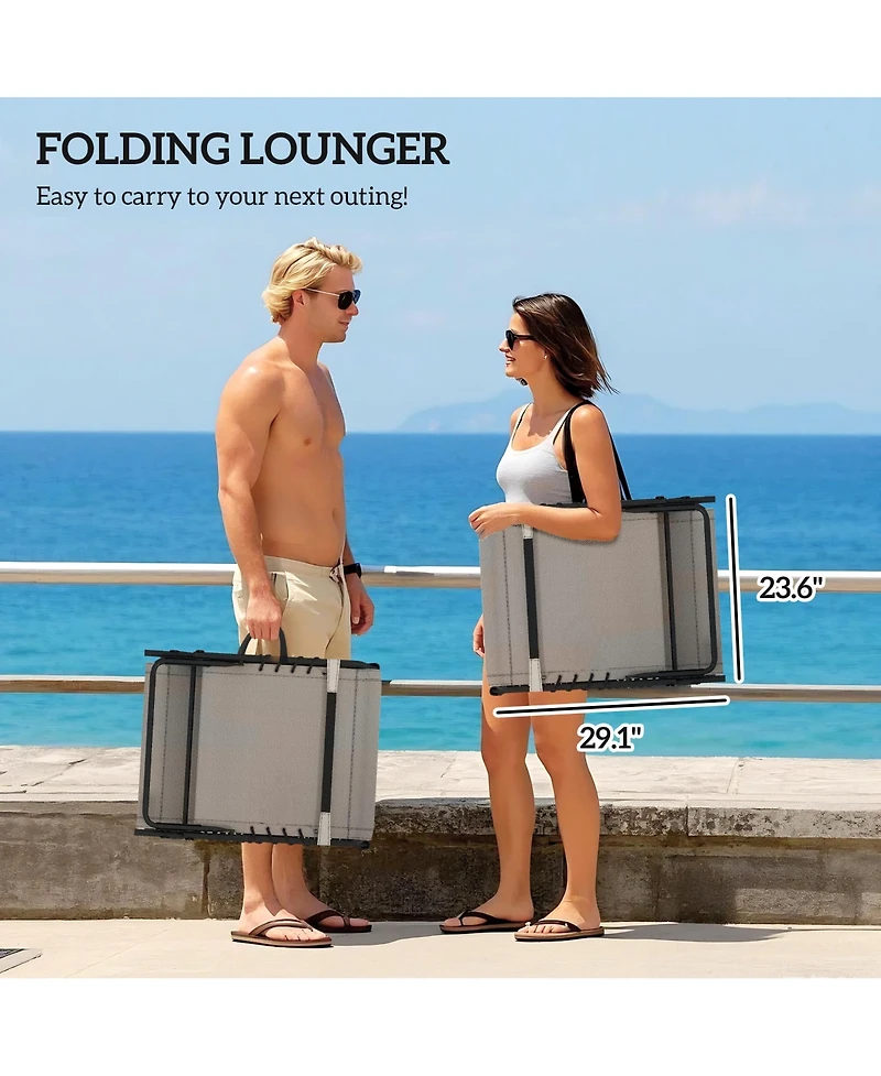 Outsunny Outdoor Lounge Chairs, Reclining Folding Chaise Lounge, /