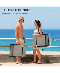 Outsunny Outdoor Lounge Chairs, Reclining Folding Chaise Lounge, /