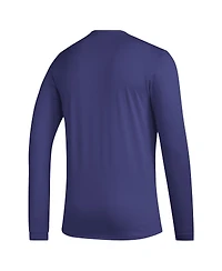 Adidas Men's Purple Washington Huskies Primary Locker Logo Pre-Game Long Sleeve T-Shirt
