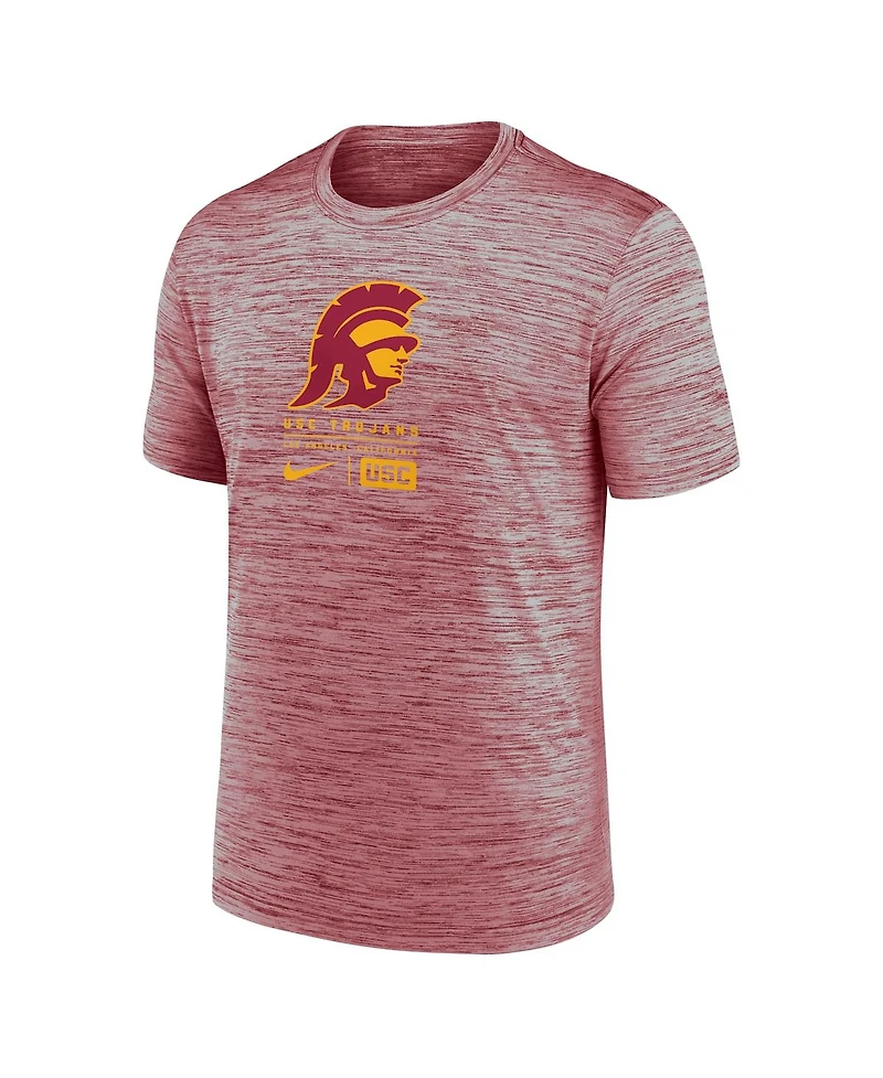 Nike Men's Cardinal Usc Trojans Campus Center Block Velocity Performance T-Shirt