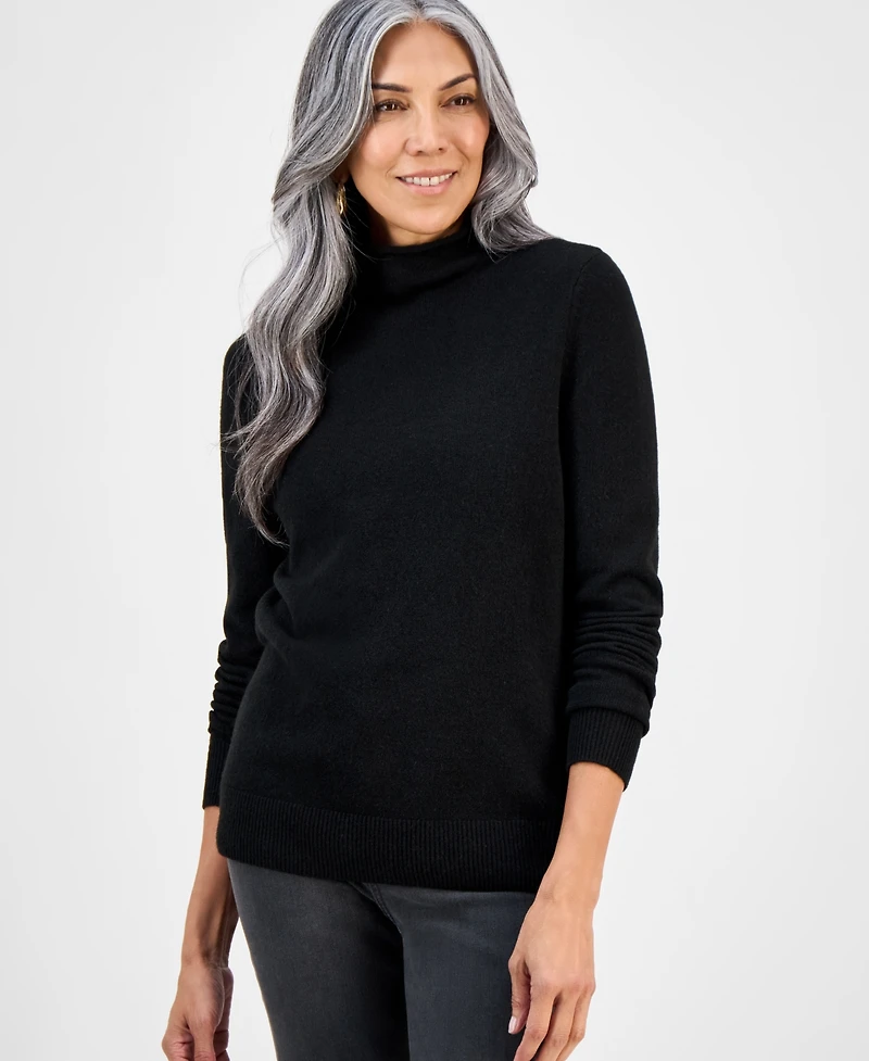 Style & Co Petite Mock Neck Sweater, Macy's Exclusive