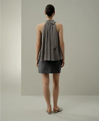 Lilysilk Women's Silk Georgette Tie-Neck Blouse