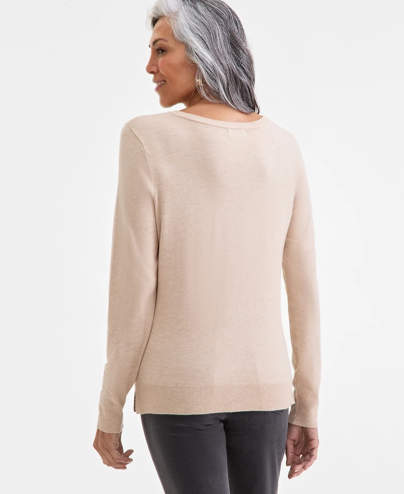 Style & Co Women's V-Neck Long-Sleeve Sweater, Created for Macy's