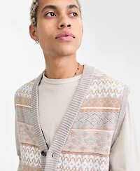 Sun + Stone Men's Fair Isle Sweater Vest, Macy's Exclusive