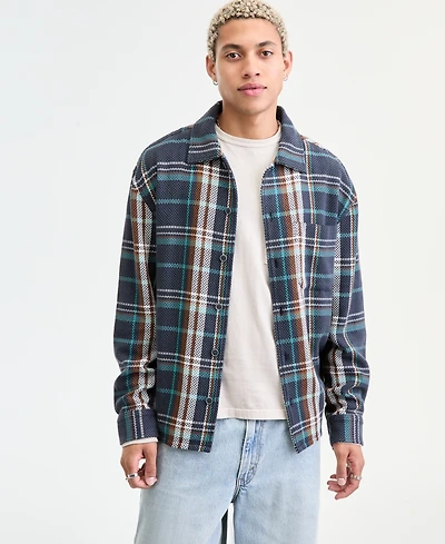 Sun + Stone Men's Swanson Long-Sleeve Cotton Over Shirt, Macy's Exclusive