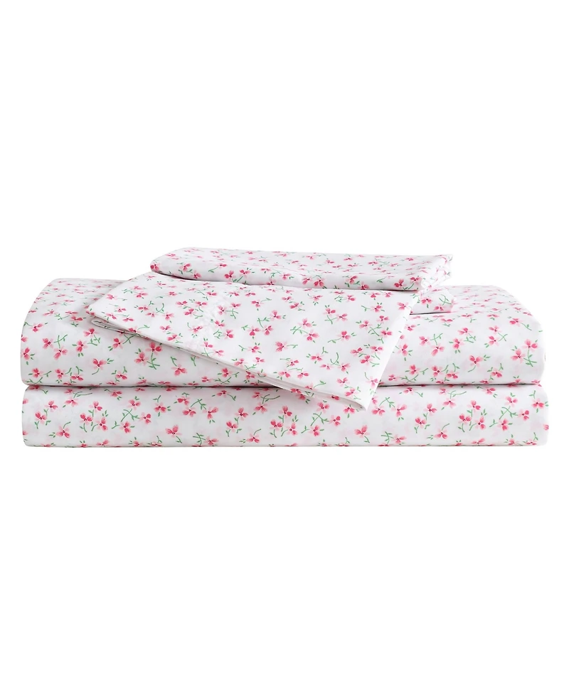 Betsey Johnson Silky Microfiber Printed -Pc. Sheet Set