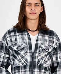 Sun + Stone Men's Fisk Long-Sleeve Cotton Overshirt, Macy's Exclusive