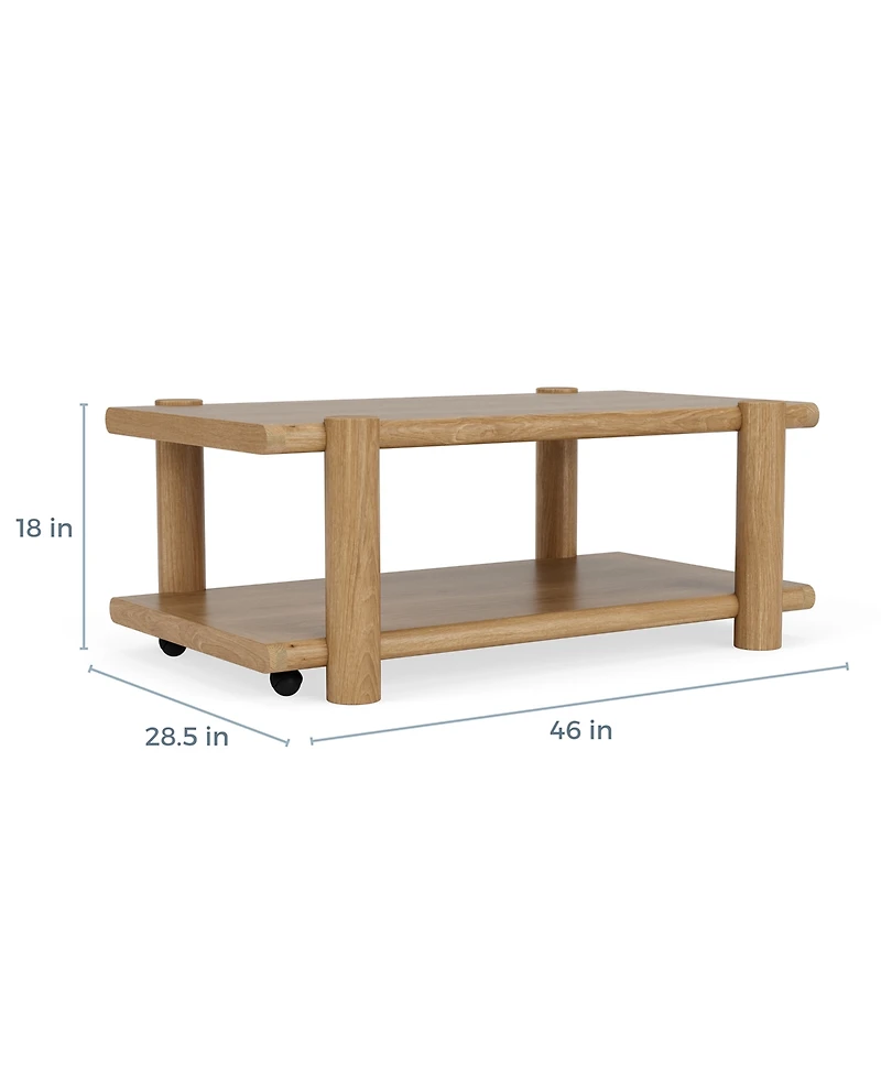 Tao 46" Taos Solid Oak Cocktail Table
