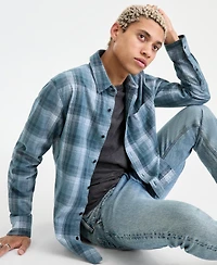 Sun + Stone Men's Long-Sleeve Cotton Plaid Corduroy Shirt, Macy's Exclusive