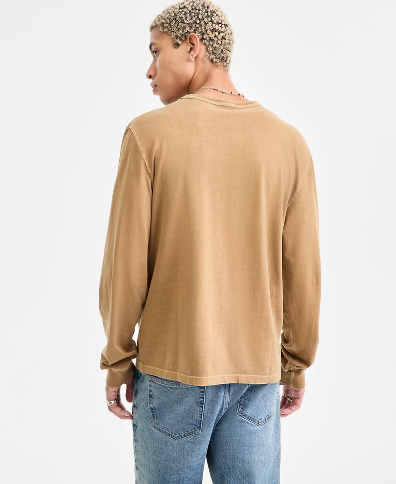 Sun + Stone Men's Long-Sleeve Cotton T-Shirt, Macy's Exclusive