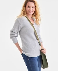 Style & Co Women's V-Neck Long-Sleeve Sweater, Macy's Exclusive