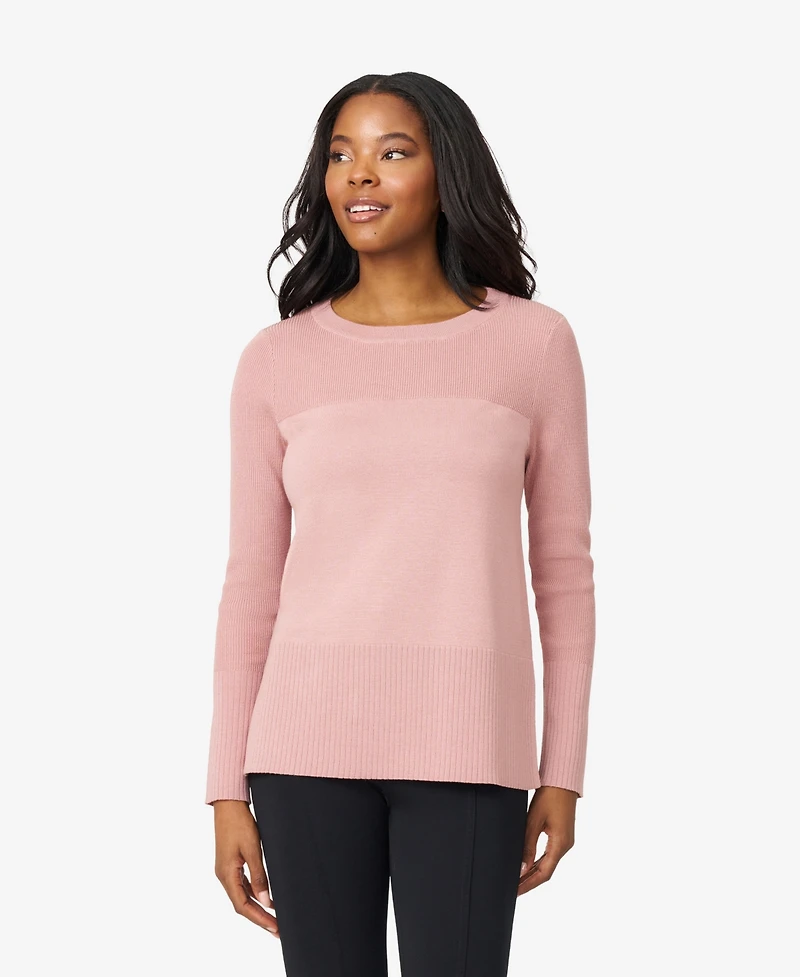 Melissa Paige Women's Boat Neck Ribbed Sweater