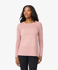 Melissa Paige Women's Boat Neck Ribbed Sweater