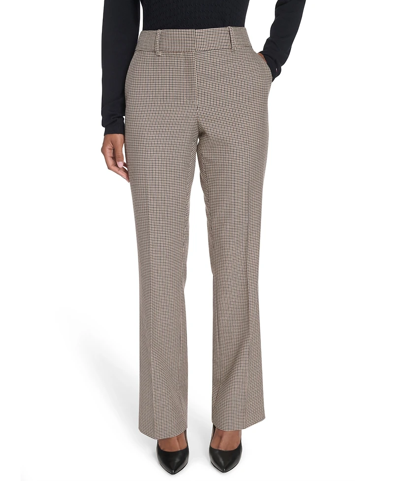 Tommy Hilfiger Women's Houndstooth Bootcut Trousers