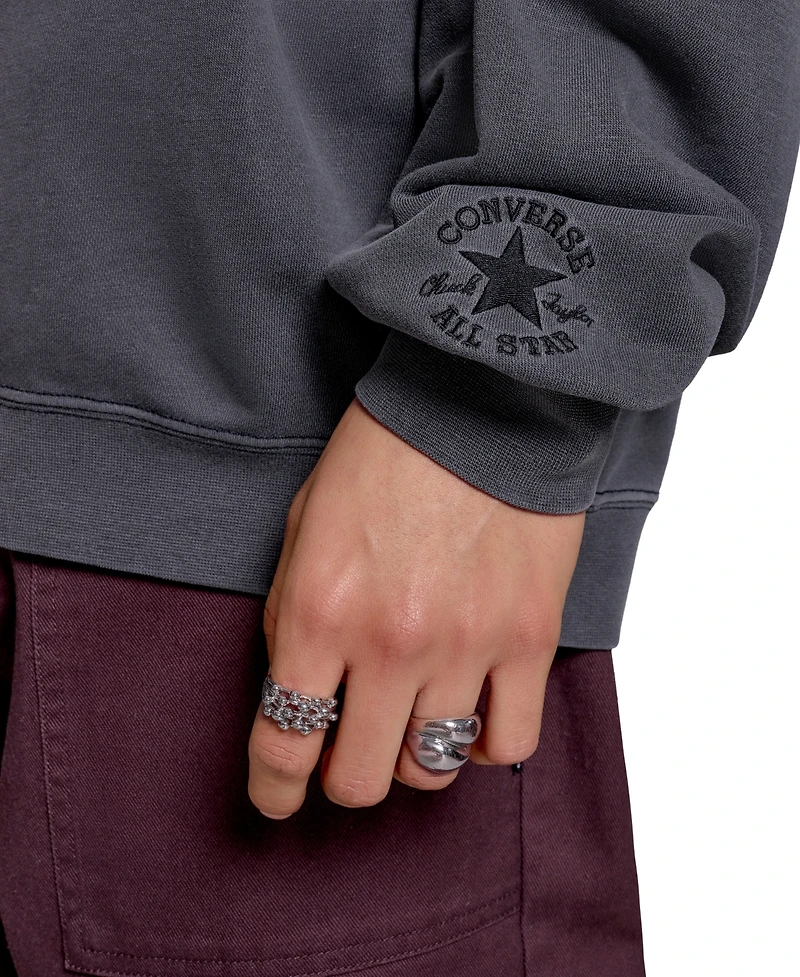 Converse Men's Loose Fit Sneaker Patch Sweatshirt