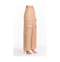 The Noli Shop Women's Milan Satin Cargo Pant