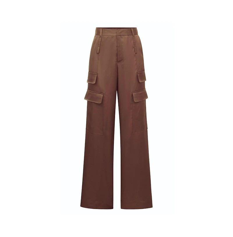 The Noli Shop Women's Milan Satin Cargo Pant