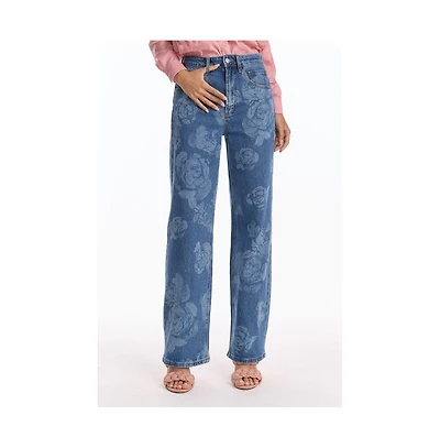 The Noli Shop Women's Rose High Rise Jean